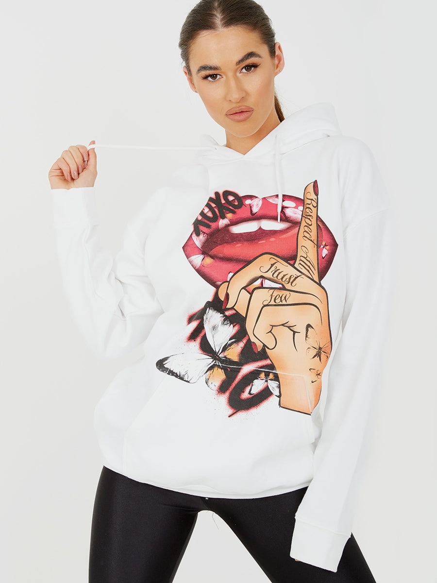 Respect All Graphic Fleeced Hoodie