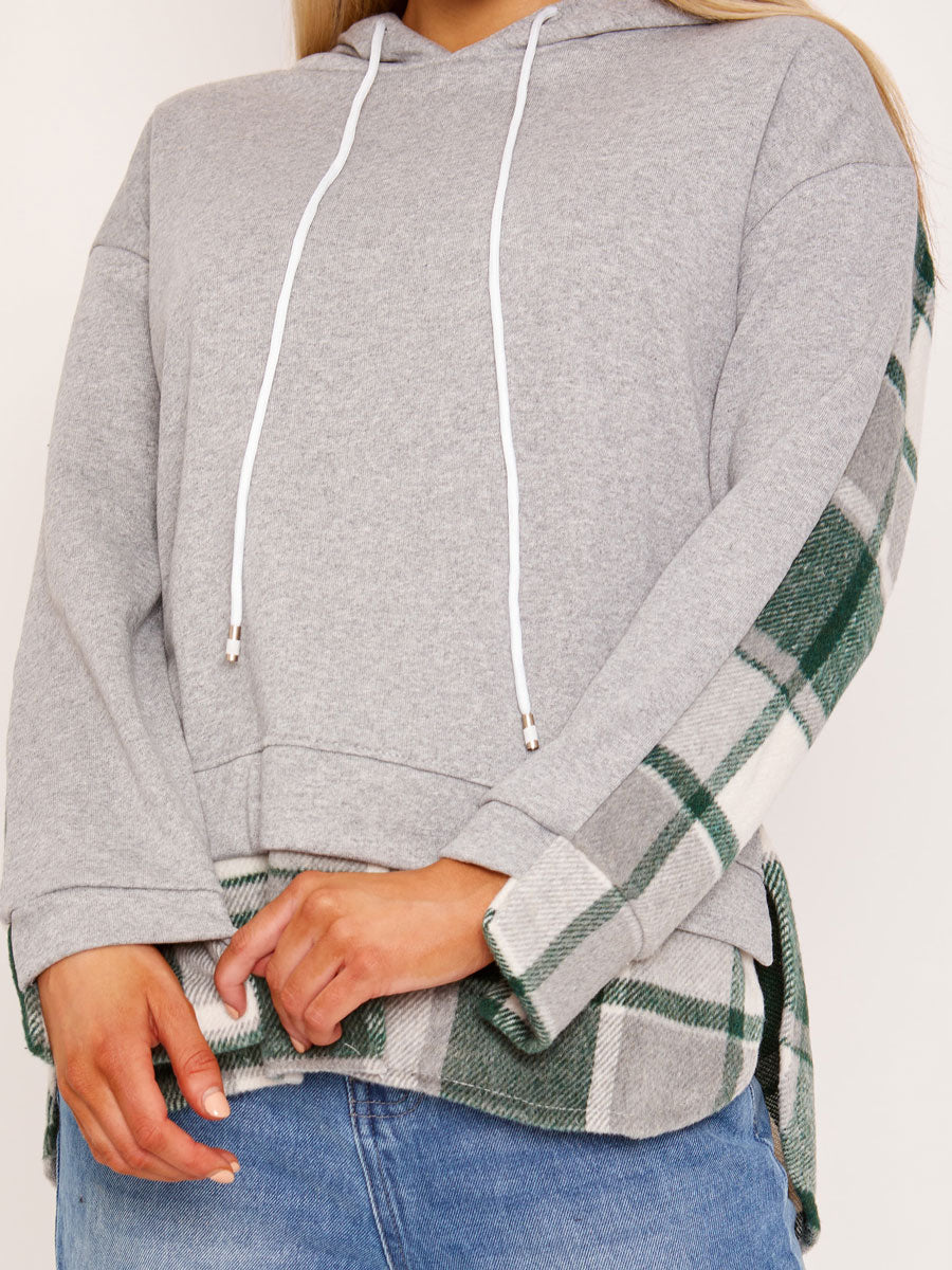 New Check Detail Hoodie