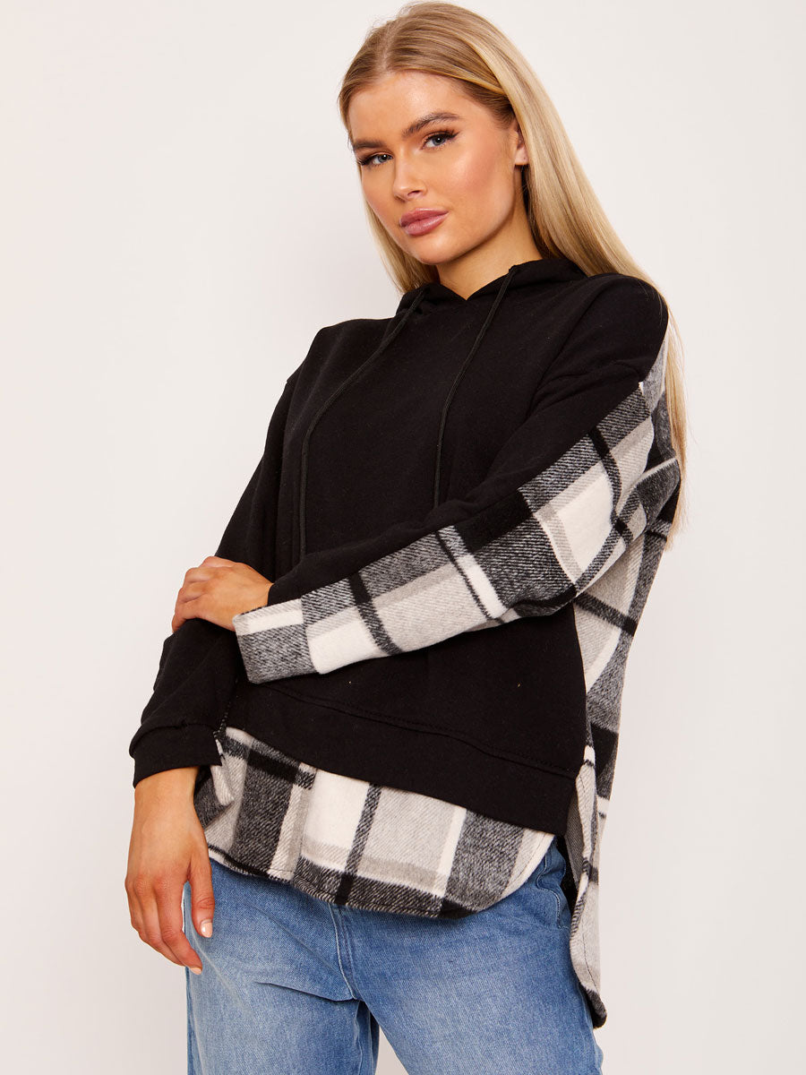 New Check Detail Hoodie