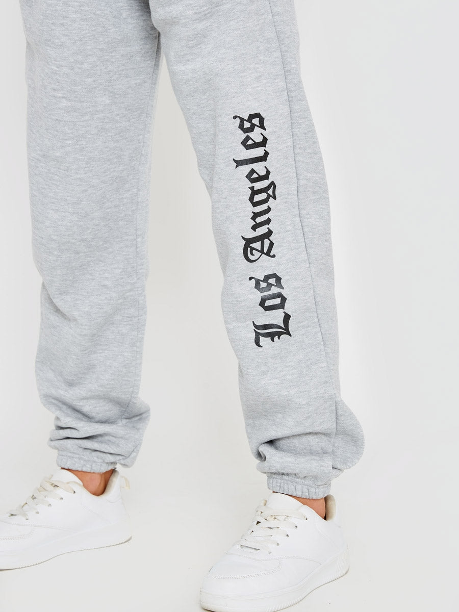 Los Angeles Cropped Hoodie & Jogger Fleece Co-ord