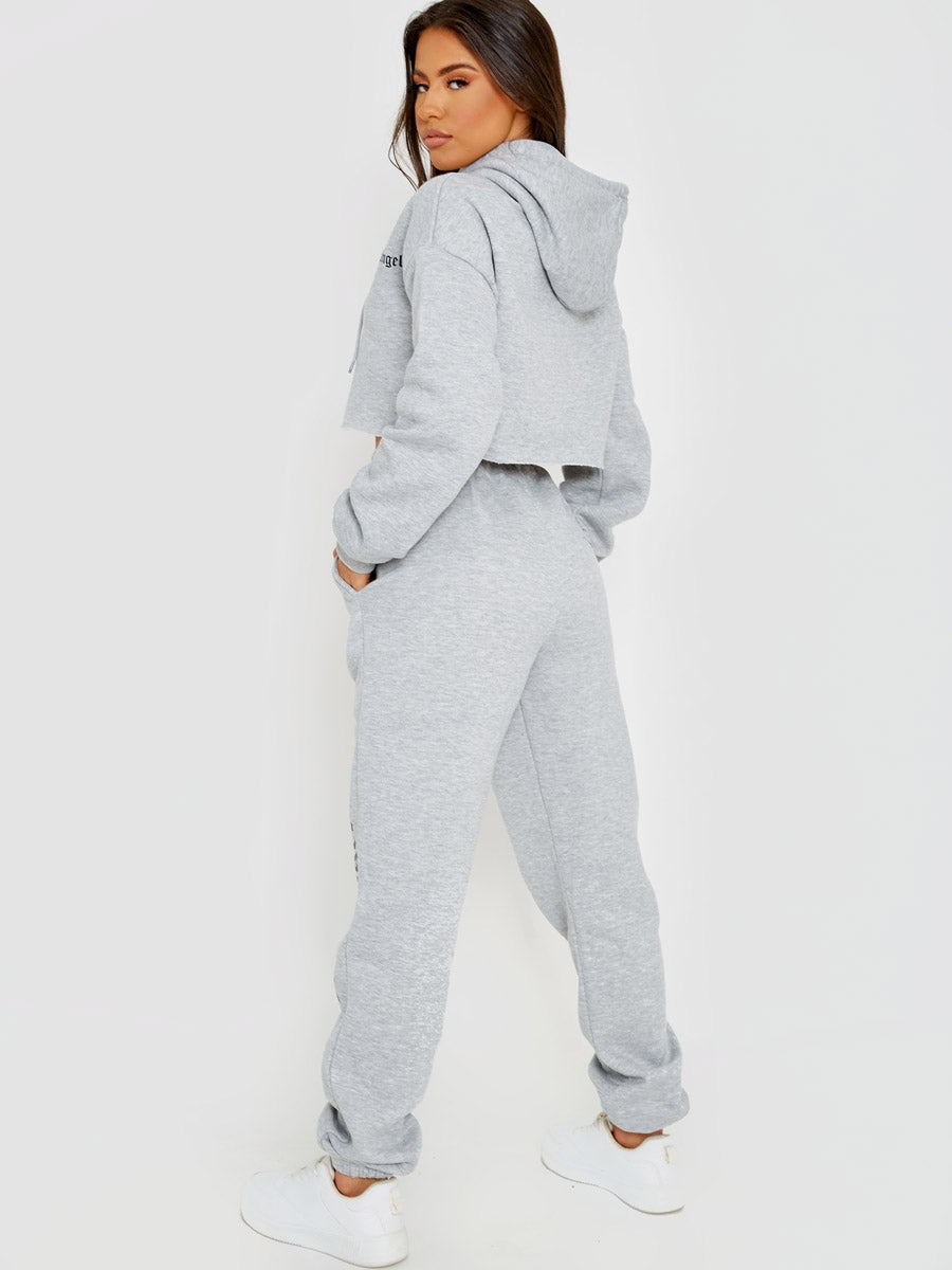 Los Angeles Cropped Hoodie & Jogger Fleece Co-ord