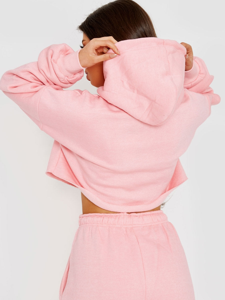 Los Angeles Cropped Hoodie & Jogger Fleece Co-ord