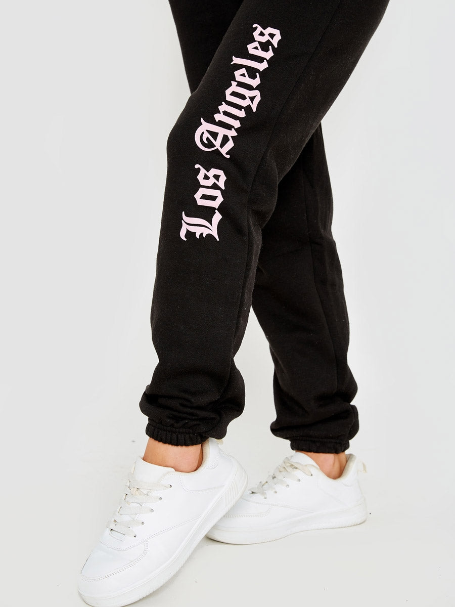 Los Angeles Cropped Hoodie & Jogger Fleece Co-ord