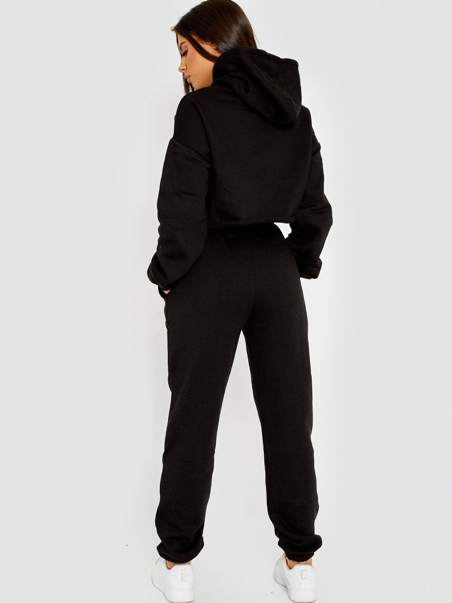 Los Angeles Cropped Hoodie & Jogger Fleece Co-ord