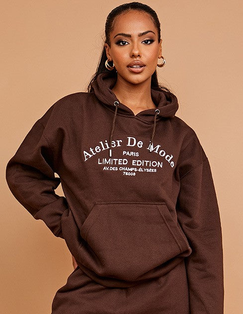 Embroidered Atelier De Mode Hoodie