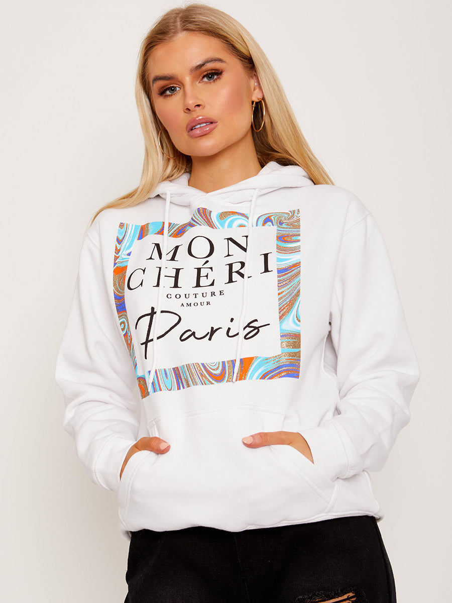 Mon Cheri Paris Graphic Fleeced Hoodie