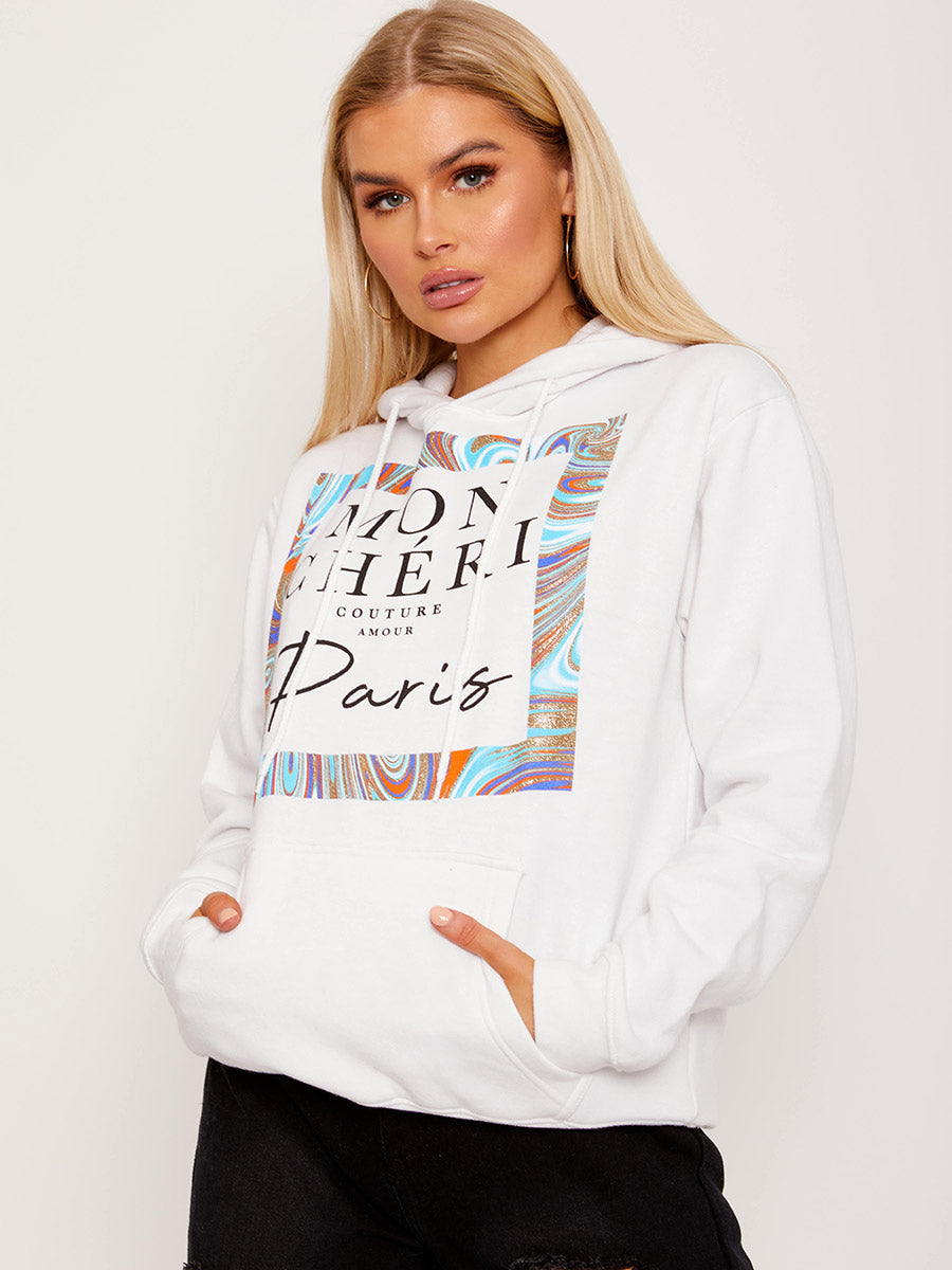 Mon Cheri Paris Graphic Fleeced Hoodie