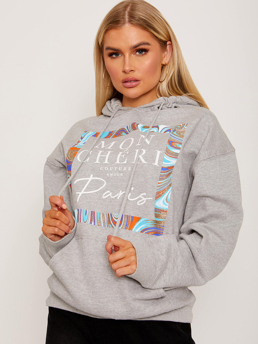 Mon Cheri Paris Graphic Fleeced Hoodie