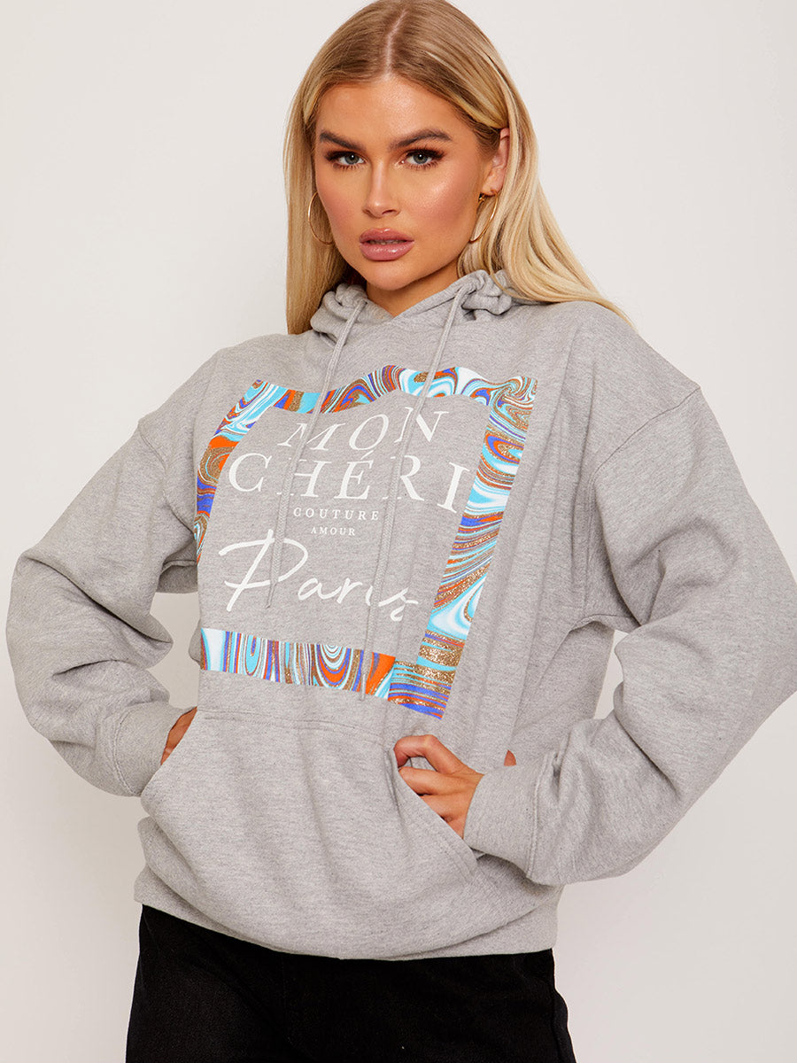 Mon Cheri Paris Graphic Fleeced Hoodie