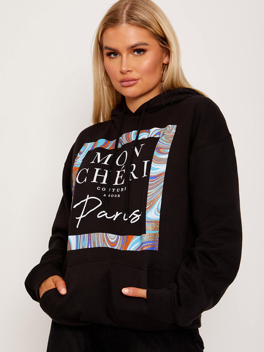 Mon Cheri Paris Graphic Fleeced Hoodie