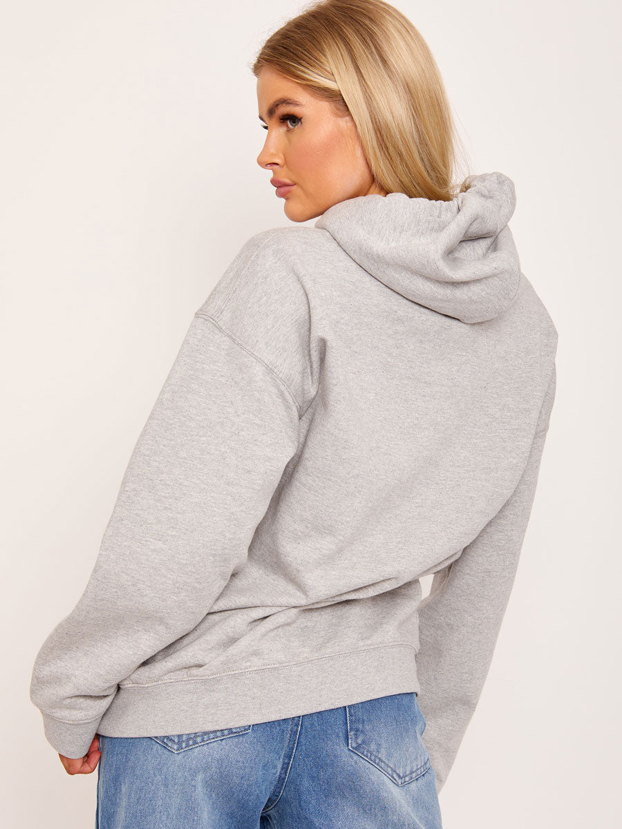 Pour Tourjours Paris Graphic Print Fleeced Hoodie
