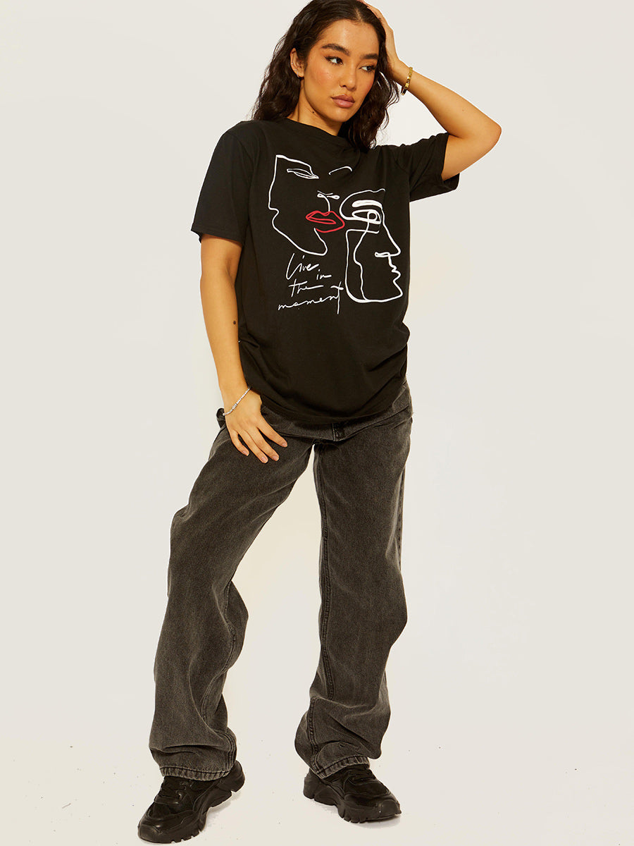 Face Graphic Print T-Shirt