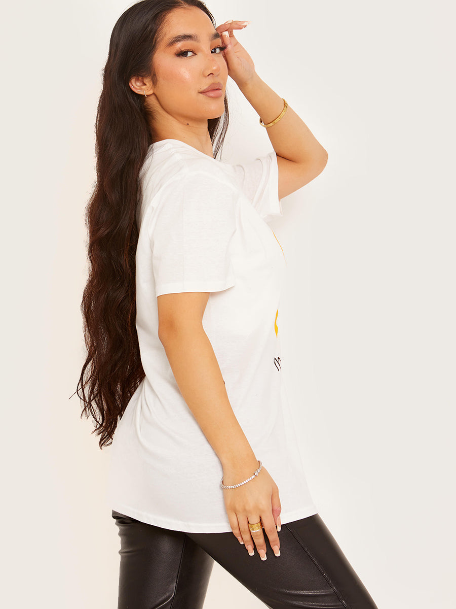 Oui Mon Cheri Graphic Printed T-Shirt