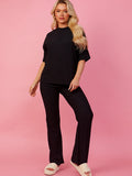 Crinkled Oversized Top & Seam Detail Trouser Co-ord