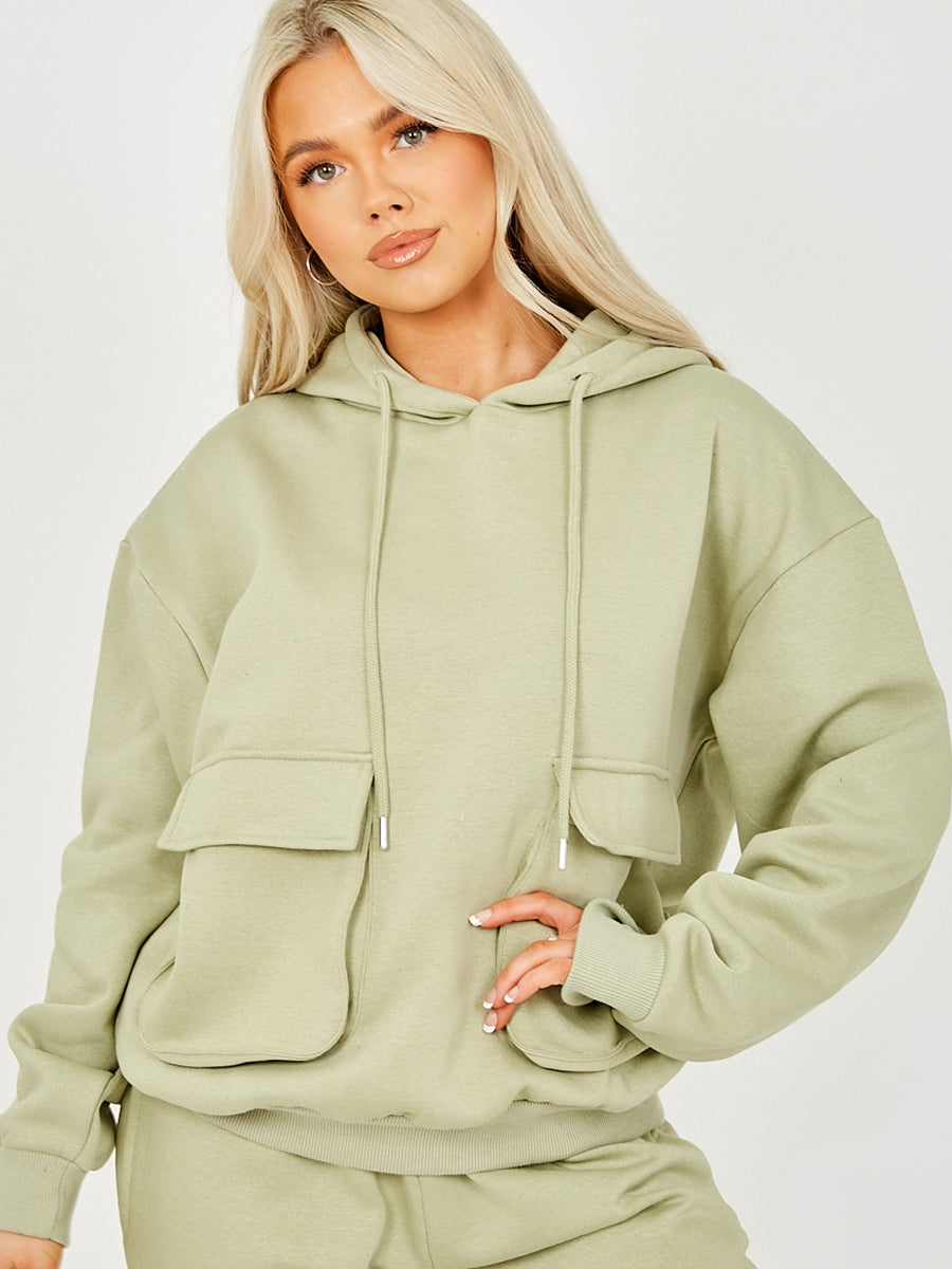 Utility Pocket Hooded Top & Trouser Fleece Co-ord