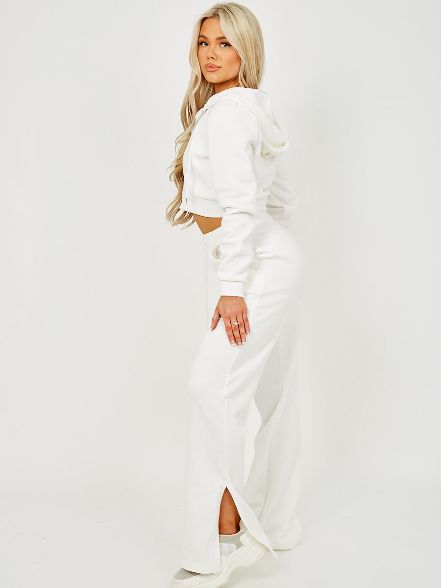 Zipped Hooded Top & Split Trouser Fleece Co-ord