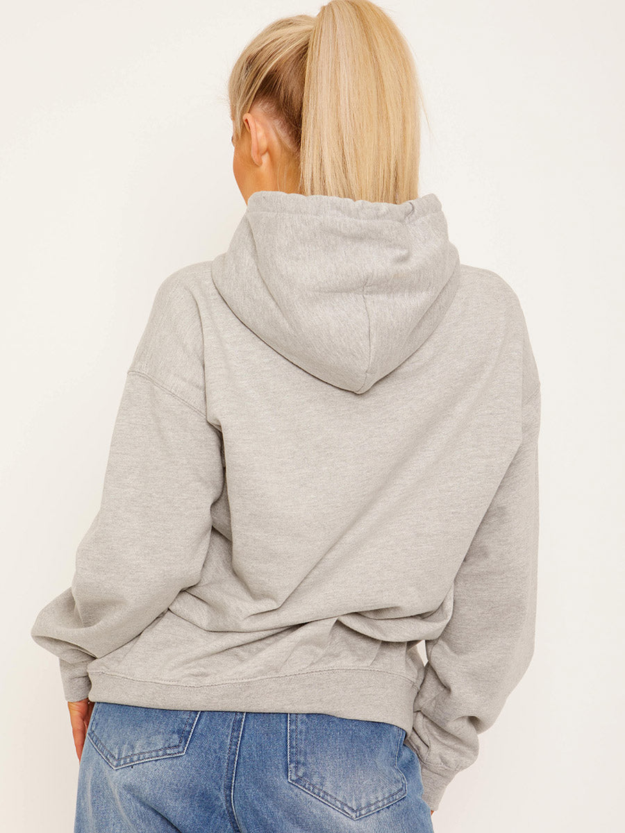 Amour Heart Graphic Fleeced Hoodie