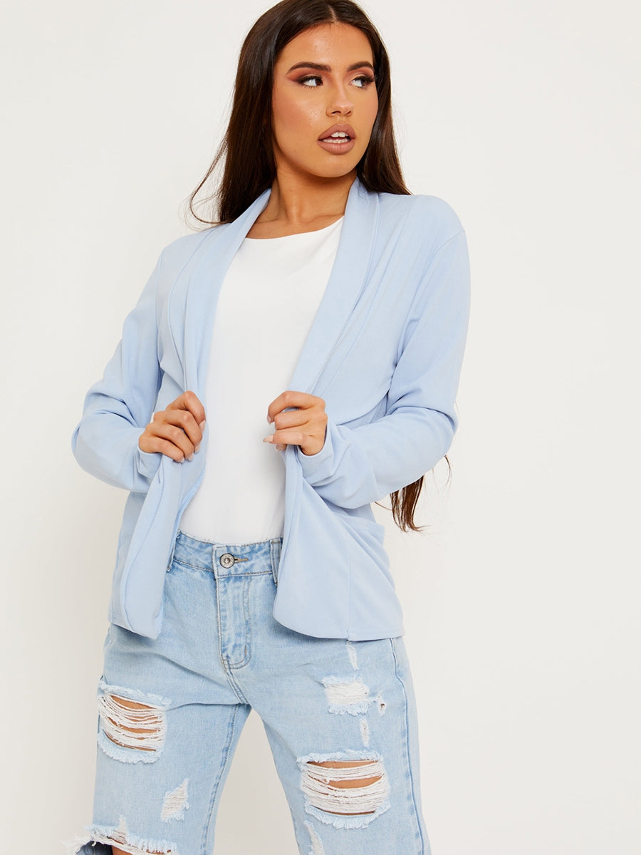 Textured Open Blazer