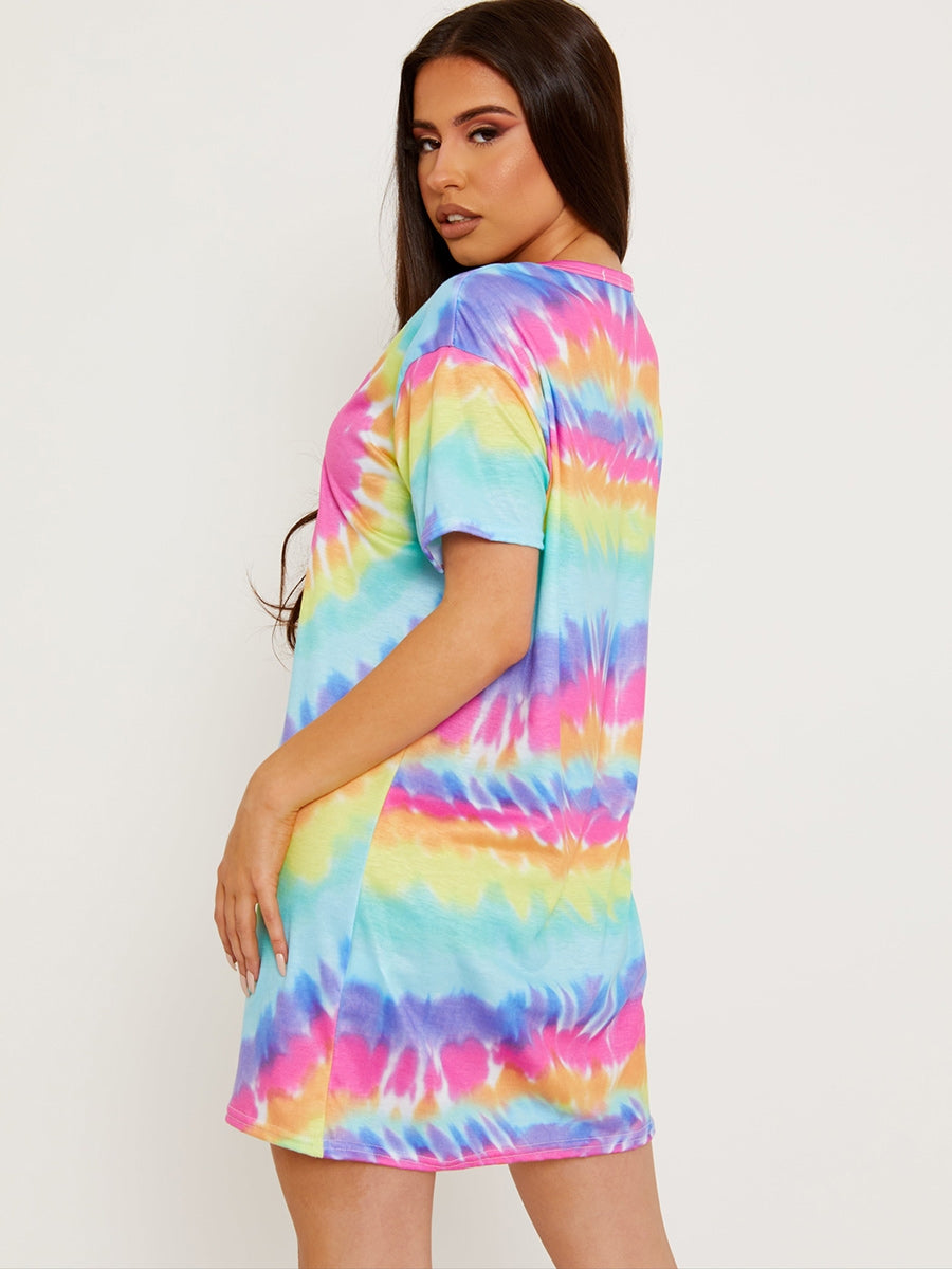 Heart Tie Dye T-shirt Dress