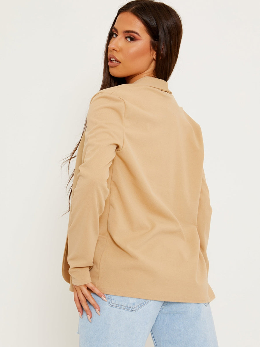 Textured Open Blazer