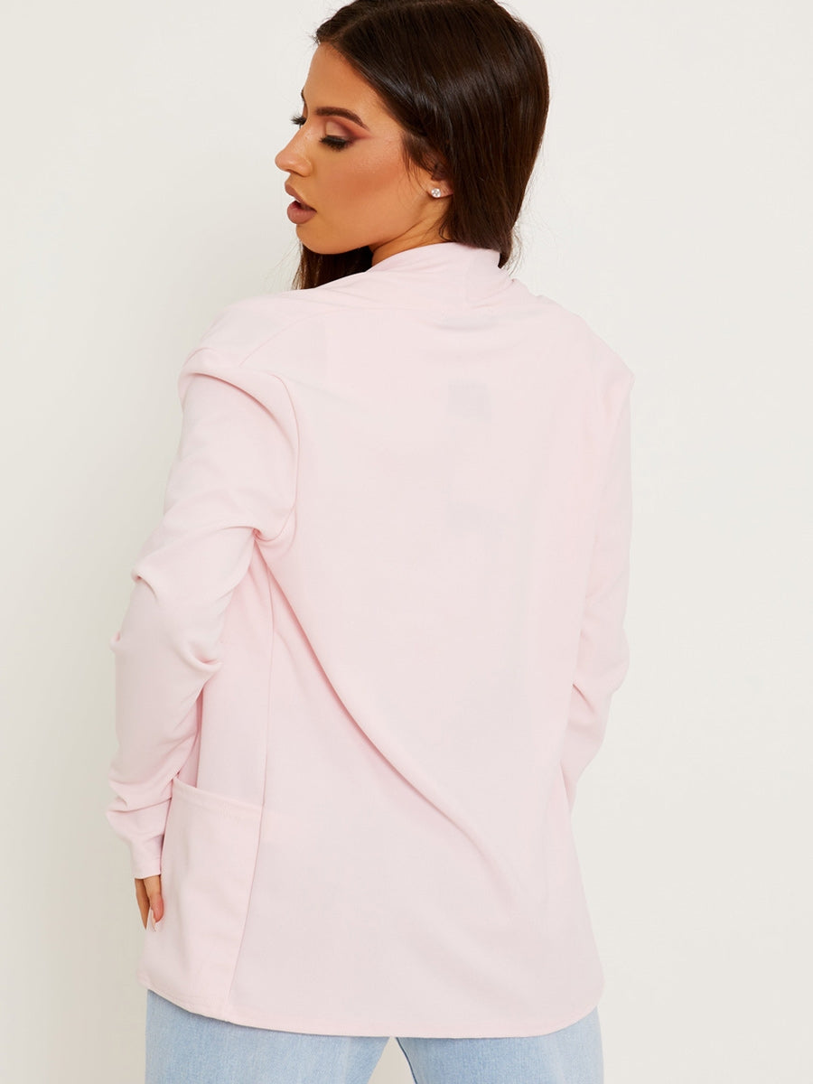 Textured Open Blazer