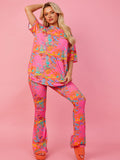 Paint Splash Oversized Top & Flare Trouser Co-ord