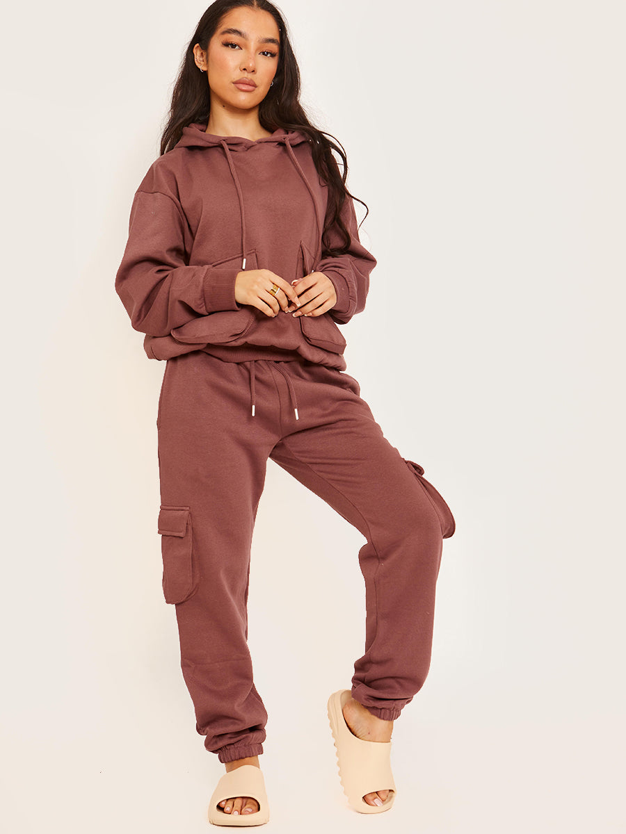 Utility Pocket Hooded Top & Trouser Fleece Co-ord
