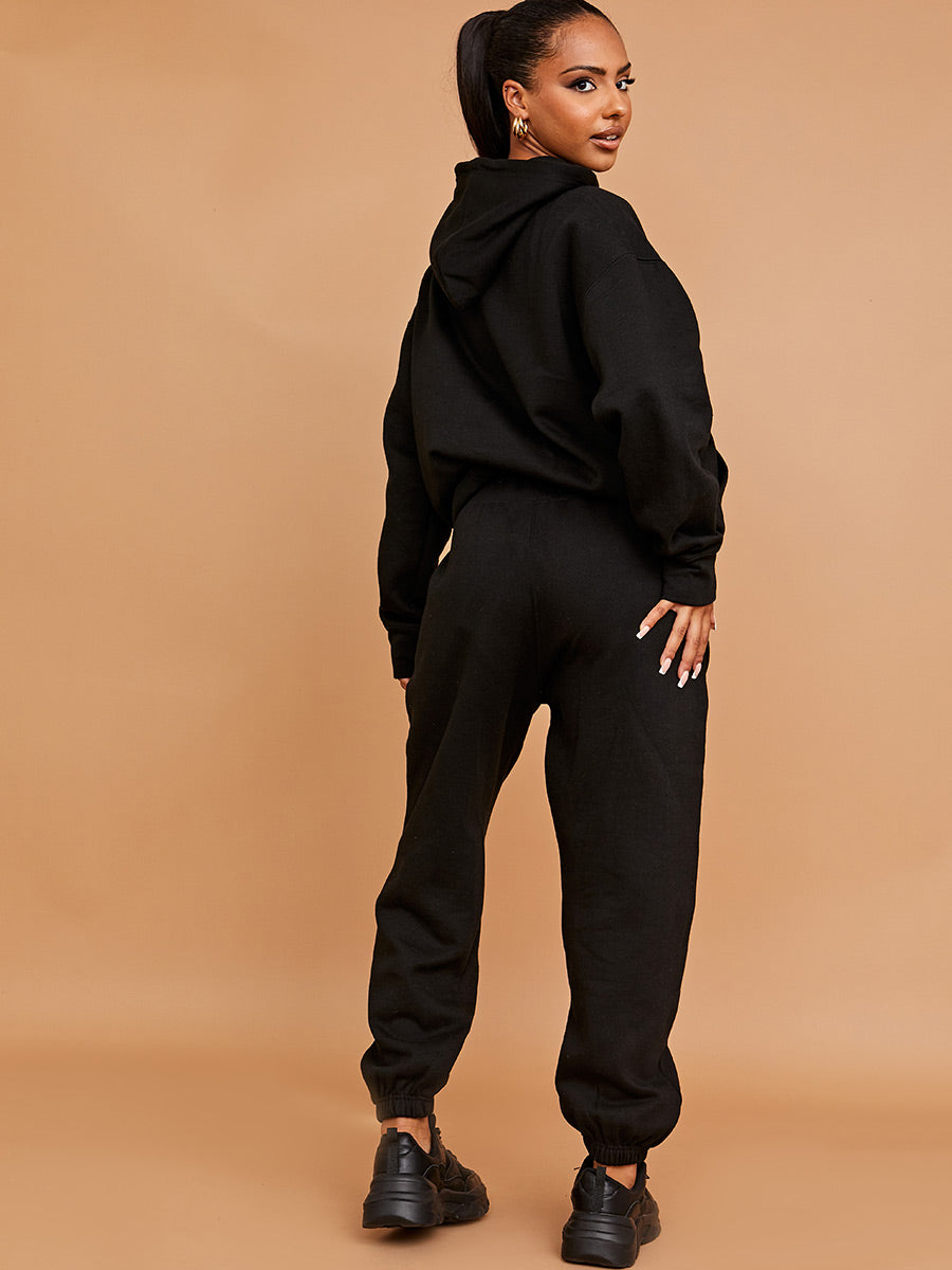 Embroidered French Riviera Hooded Fleece Co-ord