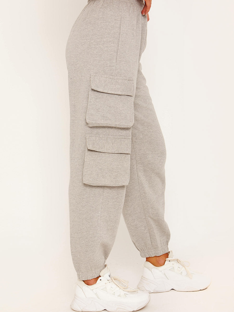 Fleeced Crop Top & Cargo Jogger Co-ord