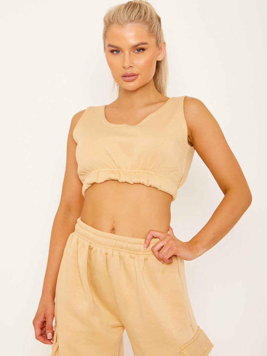 Fleeced Crop Top & Cargo Jogger Co-ord