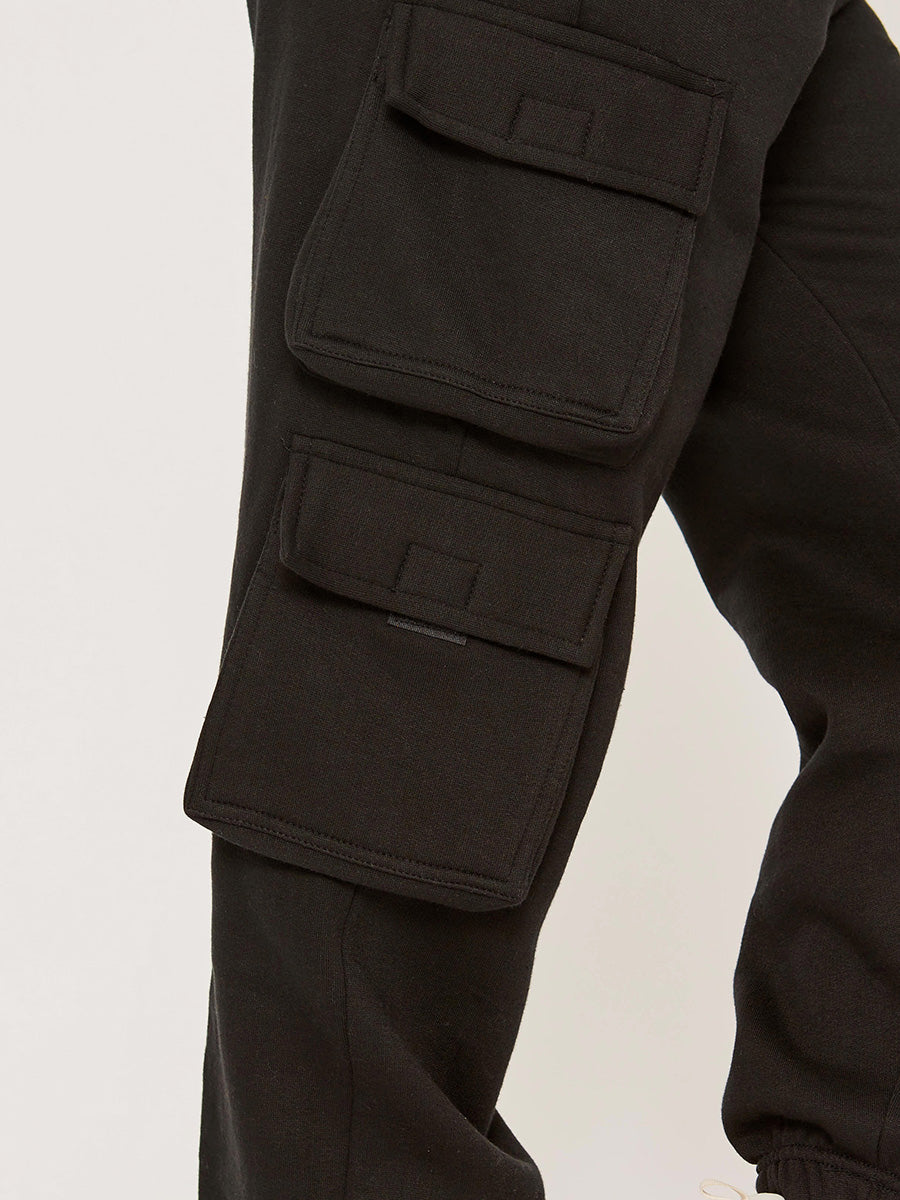 Fleeced Crop Top & Cargo Jogger Co-ord