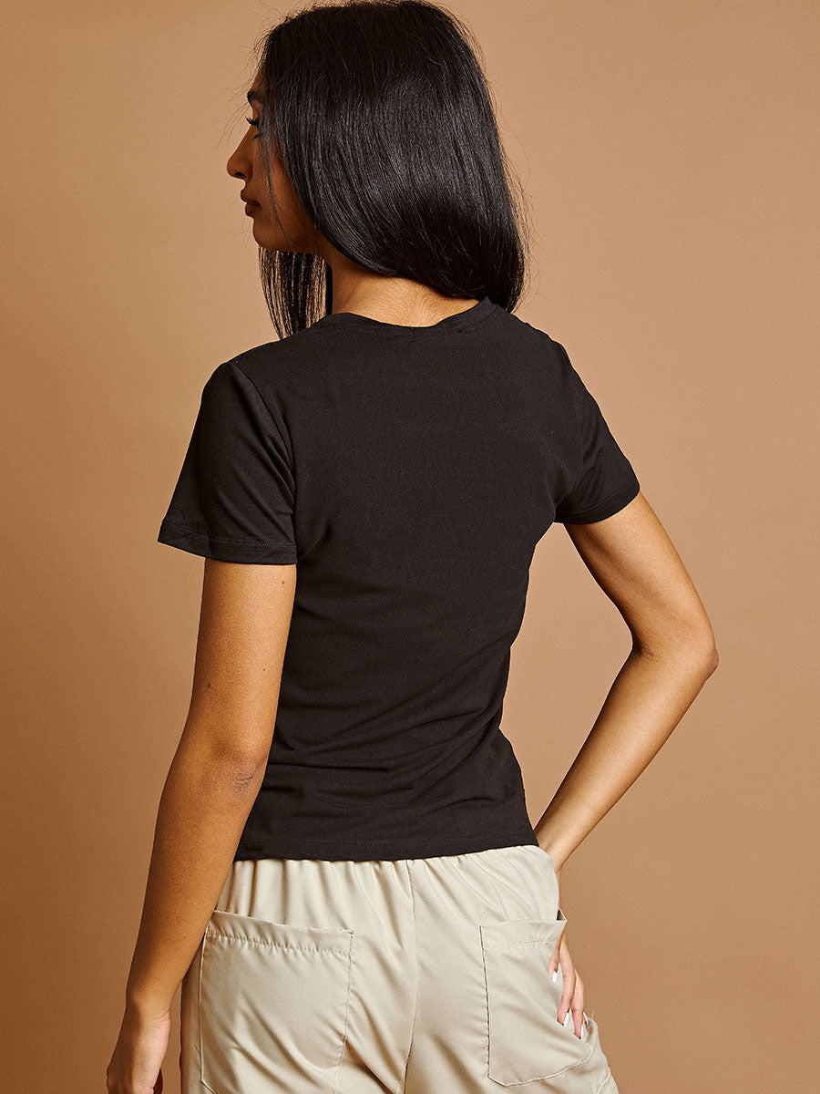 Sequin Heart Applique T-Shirt
