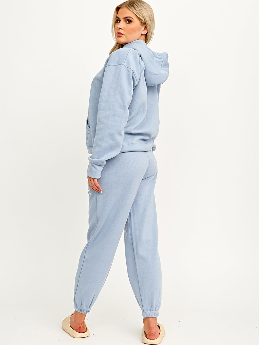 Embroidered French Riviera Hooded Fleece Co-ord