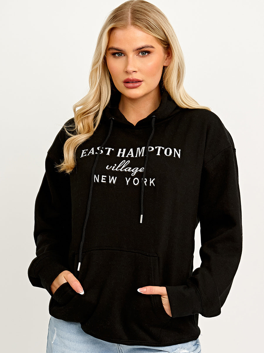 Embroidered East Hampton Hoodie