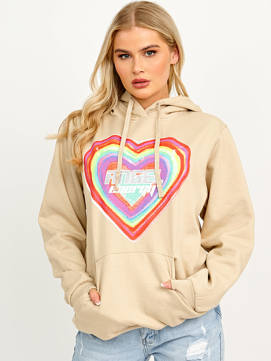 Angel Energy Graphic Print Hoodie