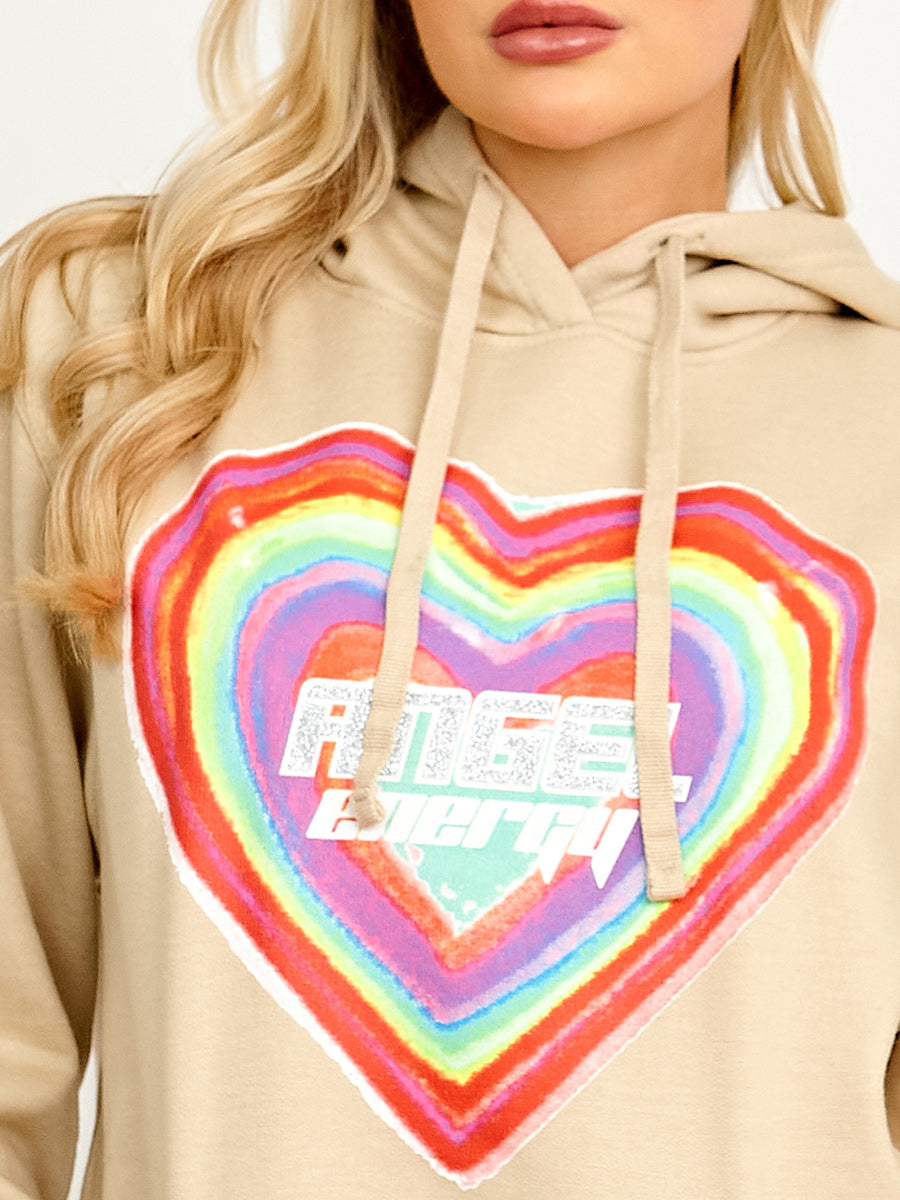 Angel Energy Graphic Print Hoodie