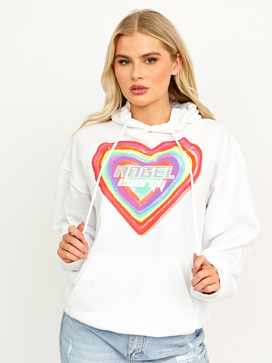 Angel Energy Graphic Print Hoodie