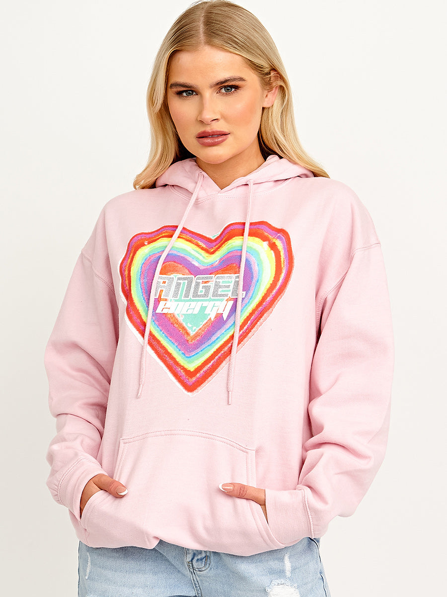 Angel Energy Graphic Print Hoodie