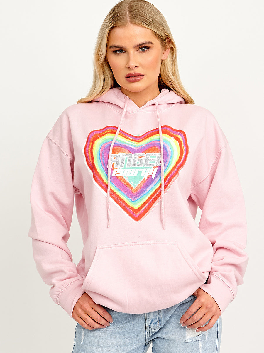 Angel Energy Graphic Print Hoodie