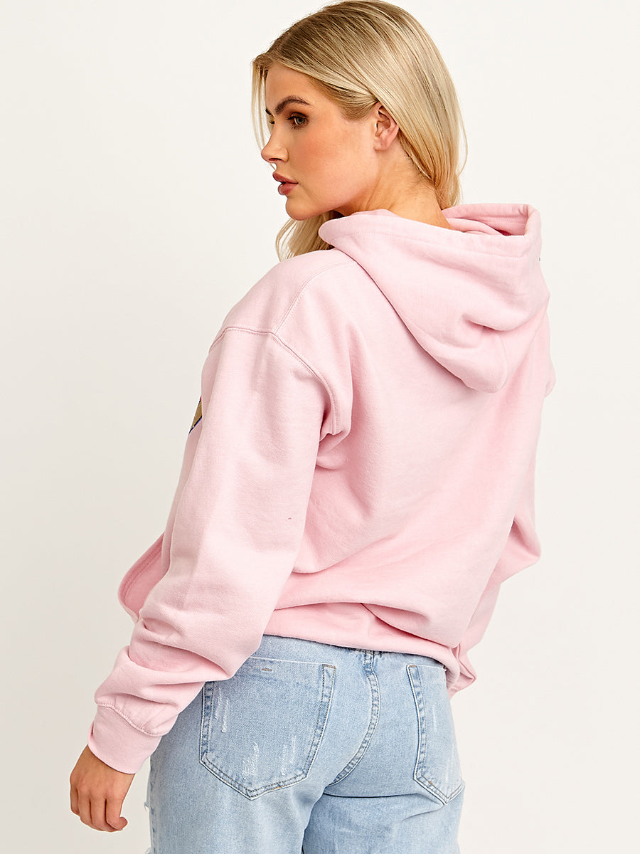 Peace Love Graphic Print Hoodie