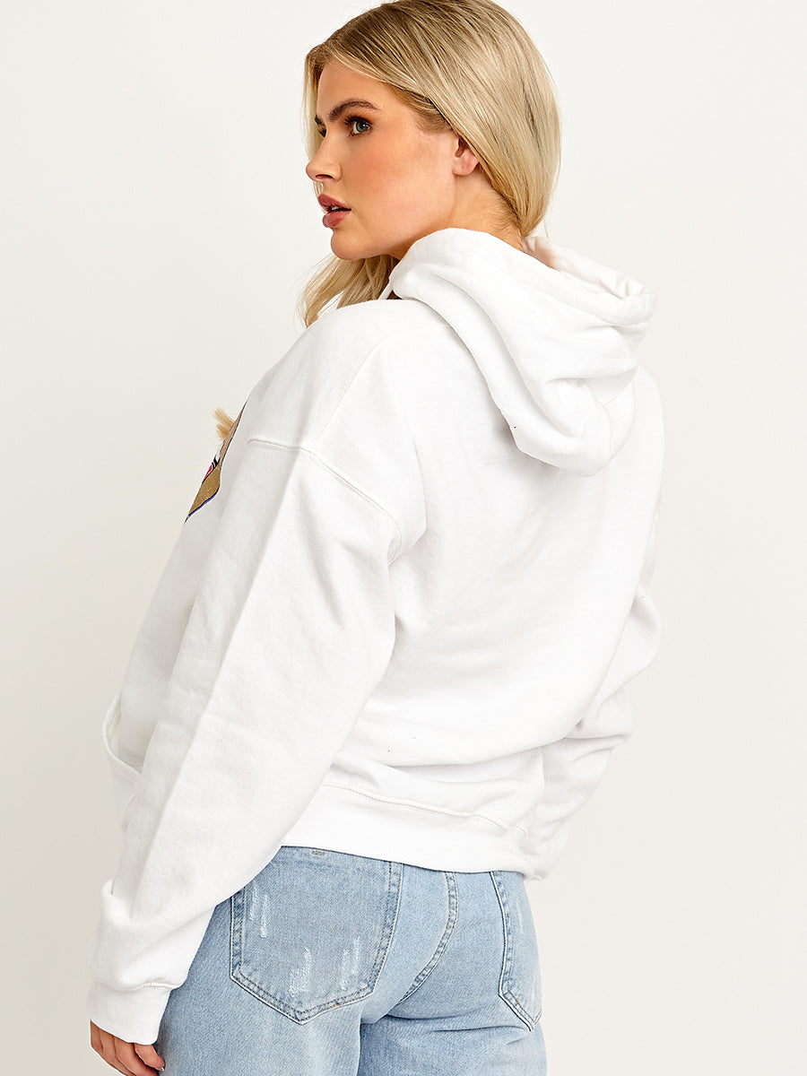 Peace Love Graphic Print Hoodie