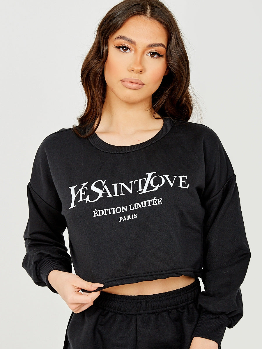 Ye Saint Love Crop Top & Shorts Co-ord