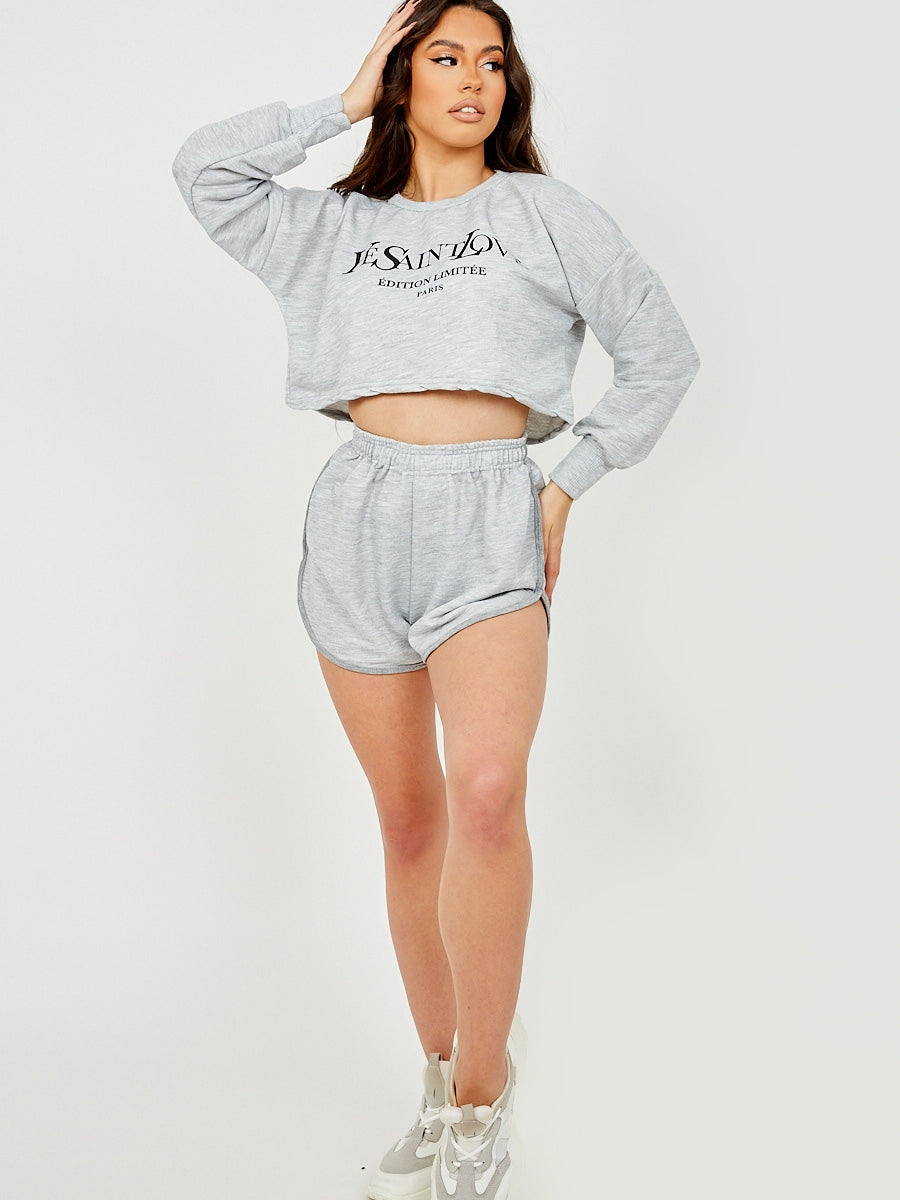 Ye Saint Love Crop Top & Shorts Co-ord