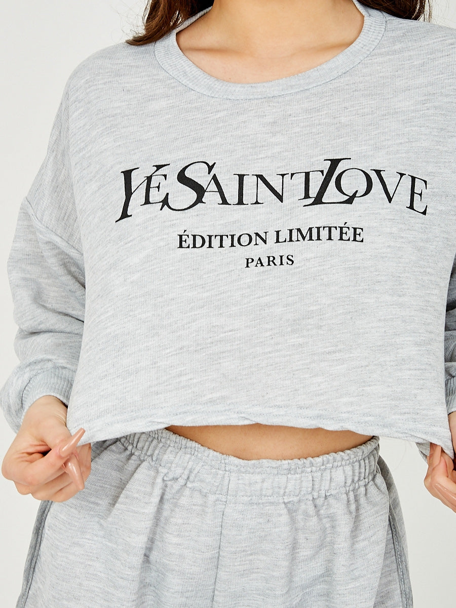 Ye Saint Love Crop Top & Shorts Co-ord