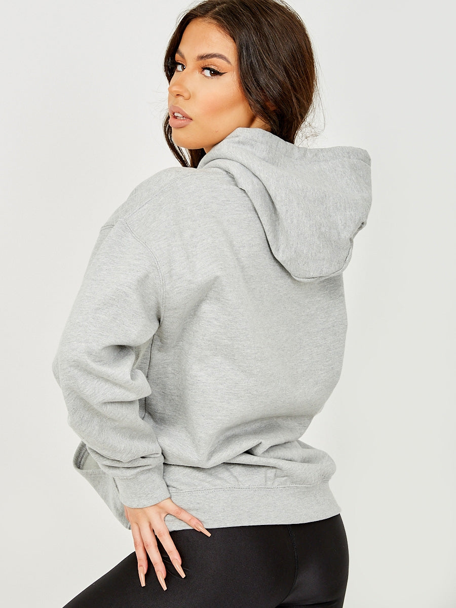Butterfly Heart Graphic Fleeced Hoodie