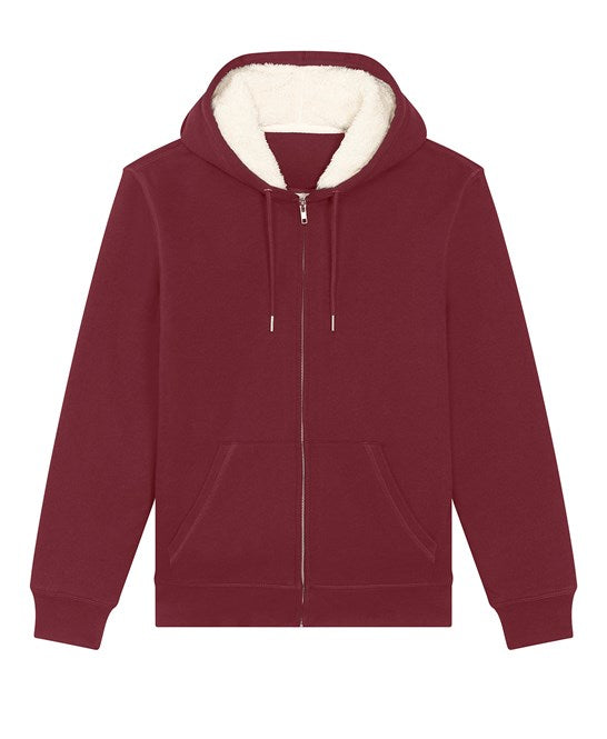 Organic Sherpa Zipped Hooded Sweatshirt: Unisex