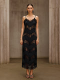 Thavion Spaghetti Lace Maxi Dress