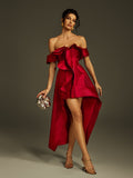 Umbra Off Shoulder Asymmetric Midi Dress
