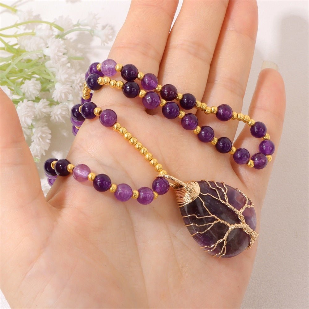 Unisex Crystal & Gemstone Pendant Necklaces