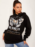 Couture Butterfly Graphic Fleeced Hoodie